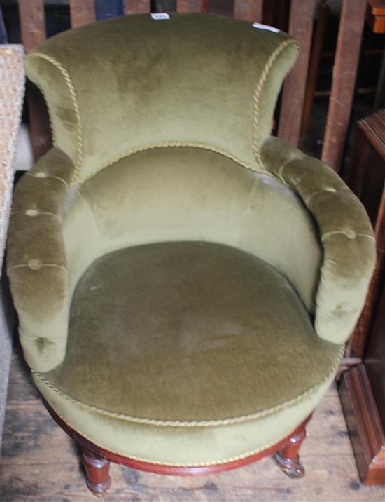 Victorian tub seat chair